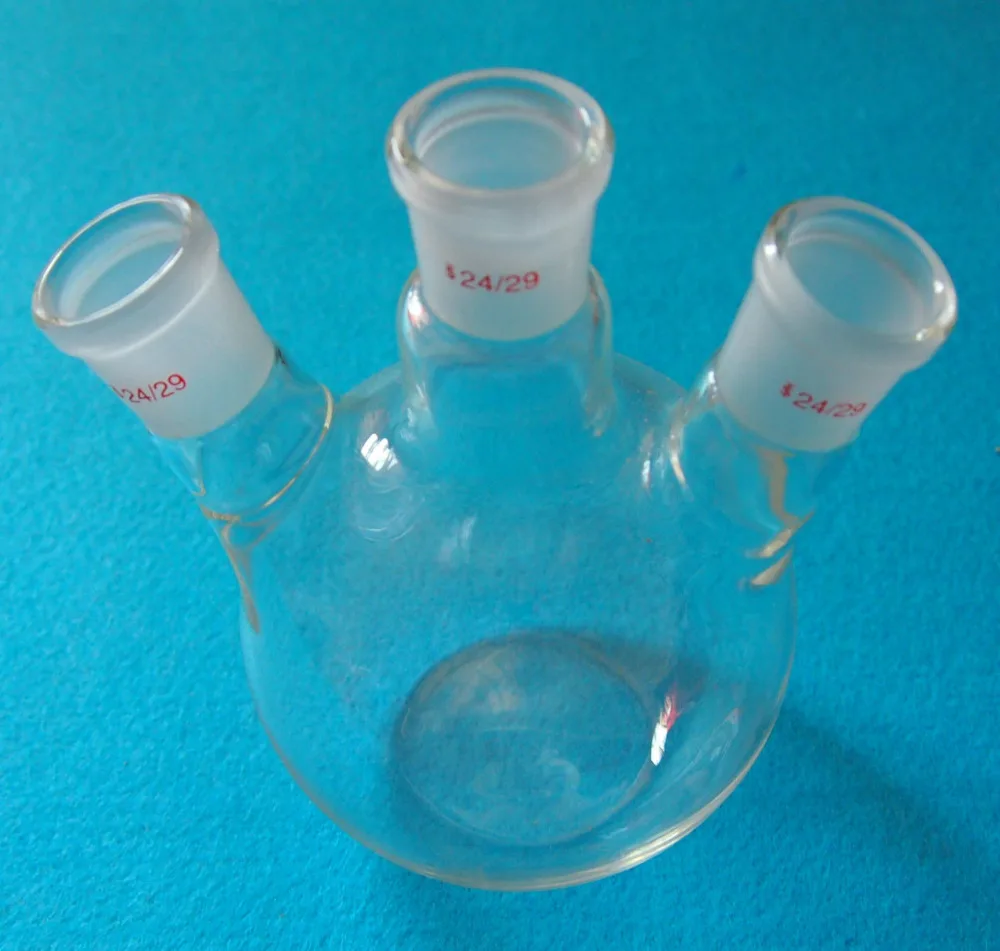 Buy 250ml,24/29,Flat bottom Glass flask ,Three necks