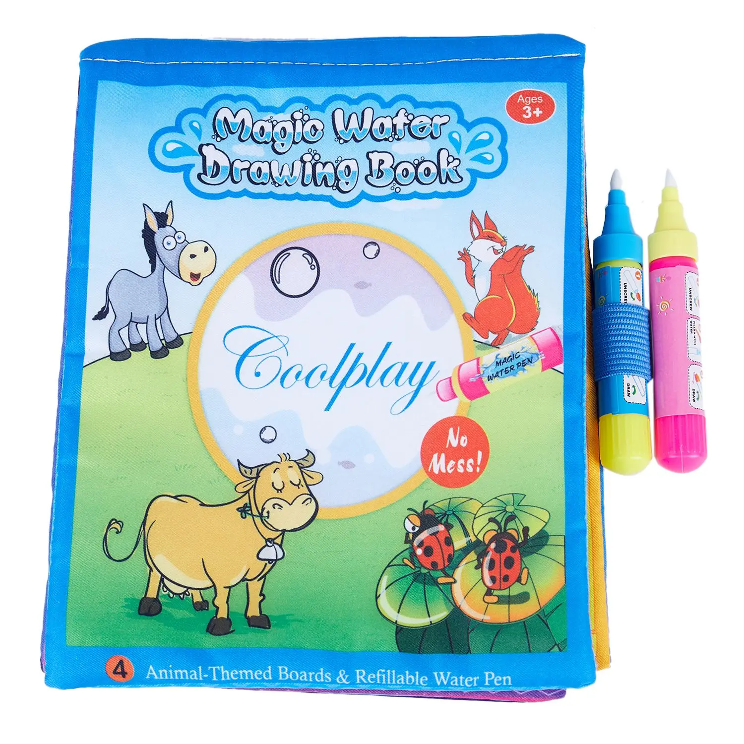 Coolplay красочные водный коврик для рисования волшебное водяное перо доска для рисования книга детские развивающие игрушки Новинка; Лидер