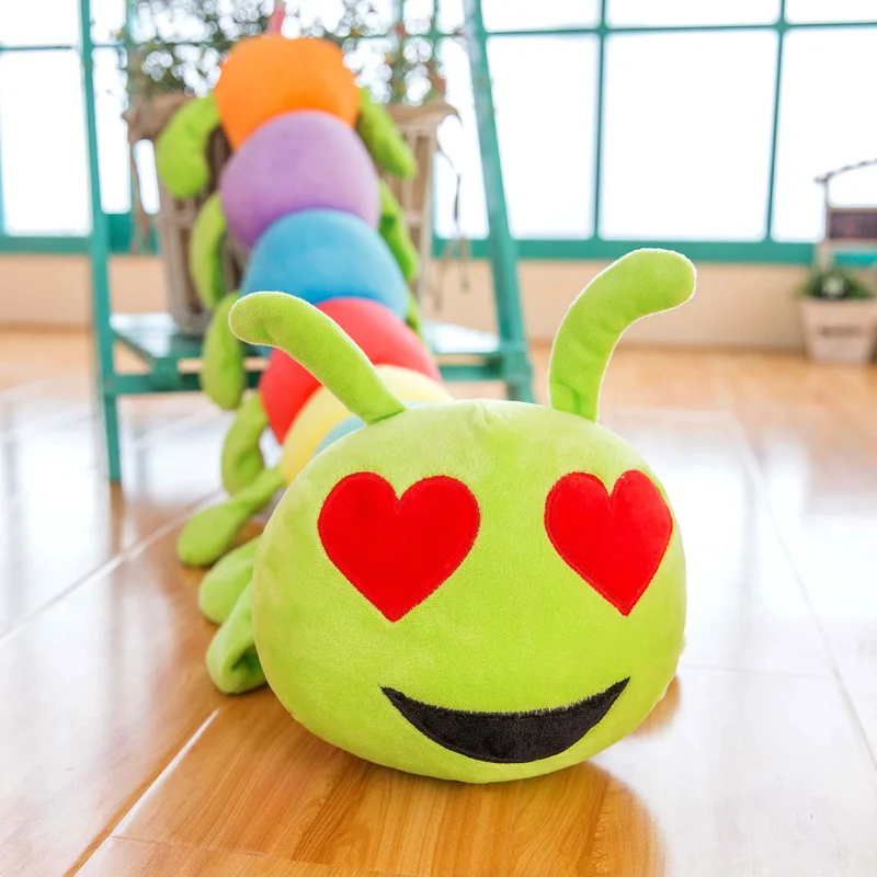 

50-110cm 8 Styles INCHworm Worm Colorful Caterpillar Plush Toy Millennium Bug Doll Plush Pillow Doll Soft Cute Gift Cushion