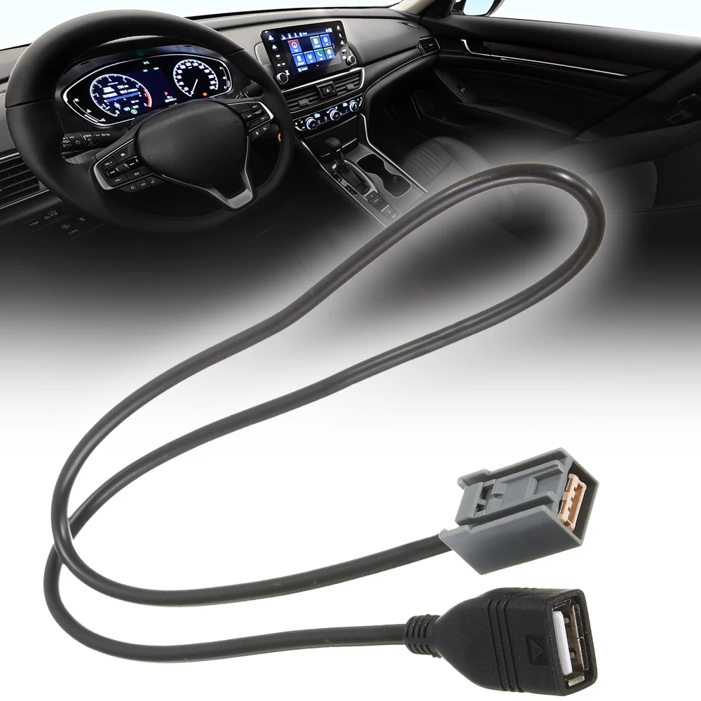 Brand New AUX USB Cable Adapter MP3 File Adapter Wire For Honda Civic Jazz CR-V A-ccord CR-Z 2008 O-nward
