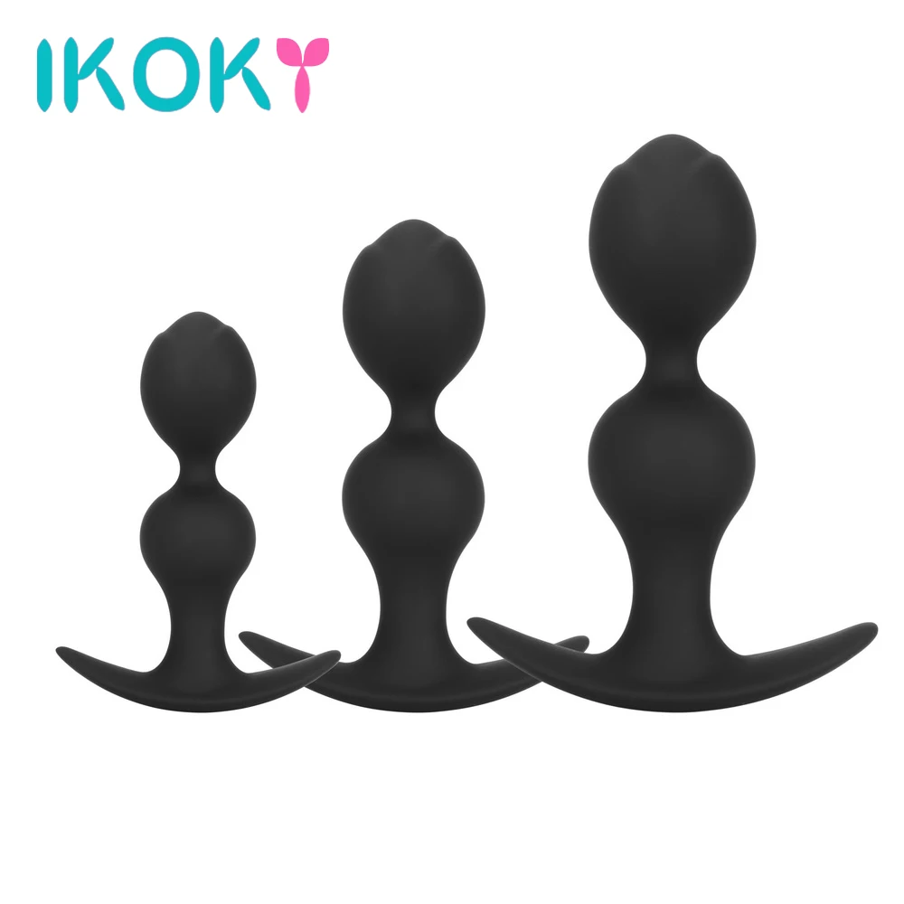 IKOKY Silicone Butt Plug Prostate Massager Anal Stimulation S/M/L Big Flower Sex Toys for Women Men Soft and Smooth | Красота и