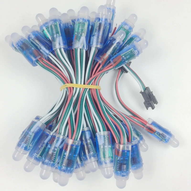 

500pcs 12mm WS2811 Full Color LED Pixel Light Module DC 5V input IP68 waterproof RGB color 2811 IC Digital LED christmas Light