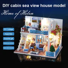 Кукольный домик DIY House Modle Деревянный светильник подарок на день рождения для детей взрослых друзей S7JN