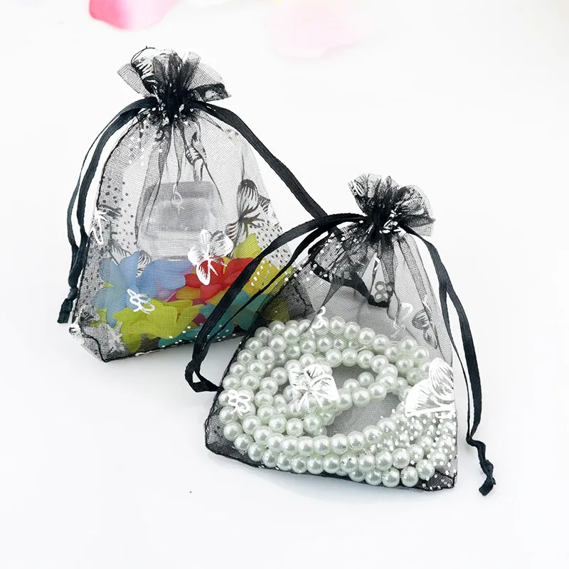 

Butterfly Organza Bags 500pcs/lot Wholesale 13x18cm For Christmas Wedding Holiday Decoration Gift Jewelry Storage Pouches