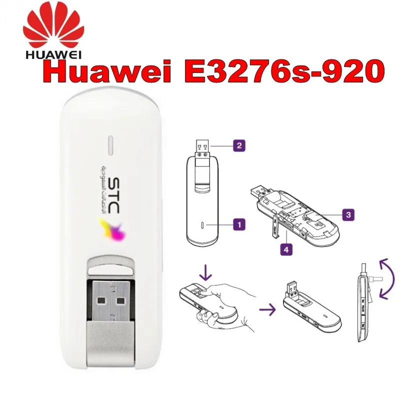 Huawei E3276S-920 4G USB SIM Card Modem+4G Lte Antenna 49dBi CRC9 modem usb wifi 4g