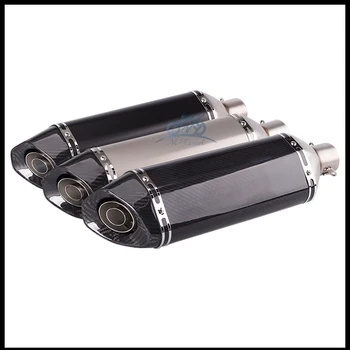 

2017 - Universal 36-51mm Motorcycle exhaust Modified Scooter Exhaust Muffle Z800 GW250 R1 R3 R6 FZ6 with DB killer carbon fiber