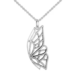 CKK 925 пробы Серебряная бабочка ожерелье с крыльями Подвески для женщин оригинальный ювелирных изделий юбилей подарок