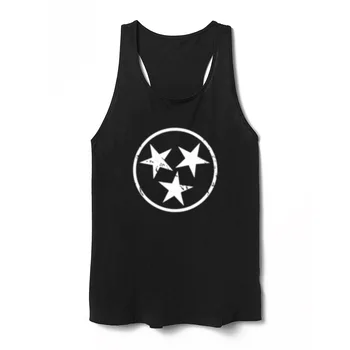 

Vintage Tennessee Flag Stars Workout Racerback Casual Tank Tops Womens Shirts