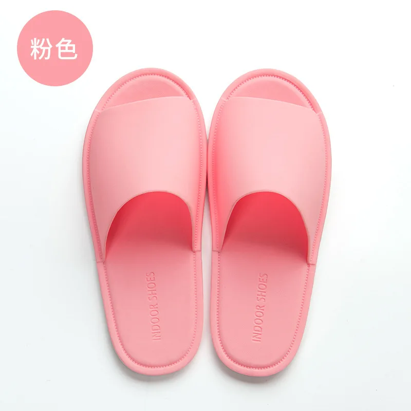 Summer Home Slippers Women Indoor Flat Shoes Solid Color Non-slip Lovers Bathroom Slipper Unisex Floor Slides SH021509 - Цвет: pink