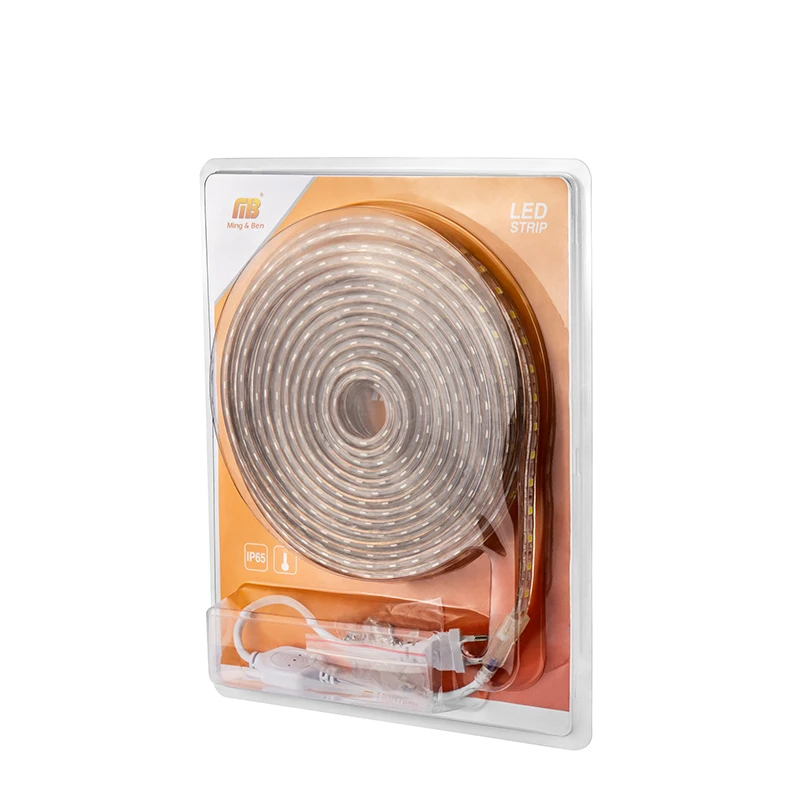 Светодиодная лента 2 м 3 4 5 10 AC220V SMD5050 IP65 Водонепроницаемый 60 светодиодный s/M