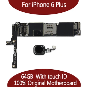

logic board For iphone 6plus 6p motherboard with touch ID black/white/gold 100% Original unlocked for iphone 6+ card/fee