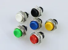 R13-507 Momentary SPST NO Red Round Cap Push Button Switch AC 6A/125V 3A/250V 6color R13-507 Momentary SPST NO Red Round Cap Push Button Switch AC 6A/125V 3A/250V 6color