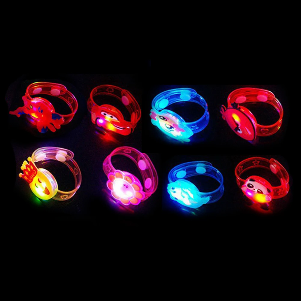 

1Pc Creative Cartoon Watch Flash Wrist Band Glow Luminous Bracelets Boys Girls Toy Children's Day/Birthday Party Gifts