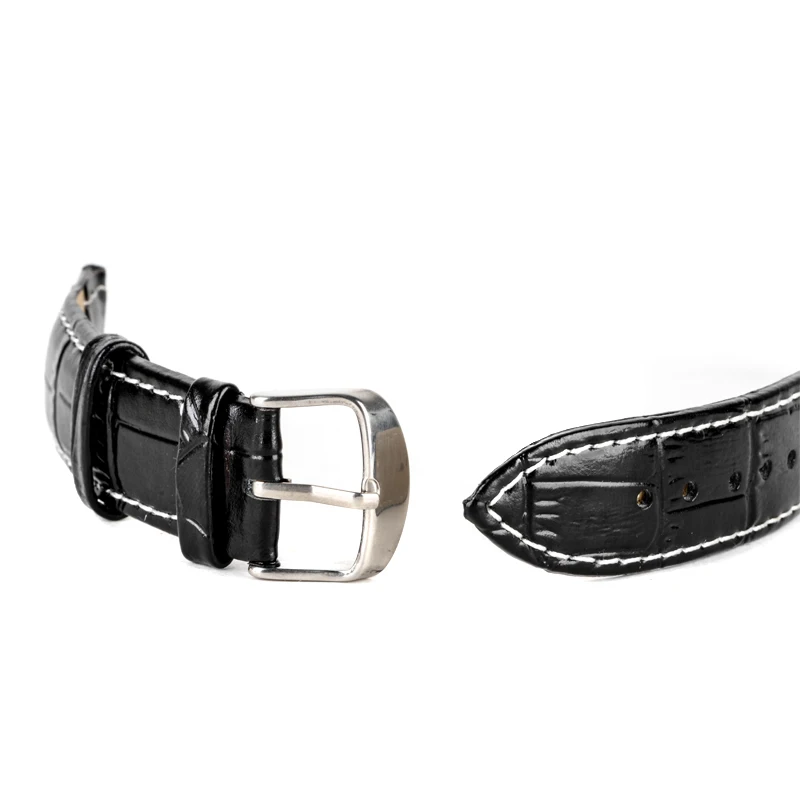Black Brown Unisex Leather Watchband Steel Buckle Sport Wrist Watch Band Strap Belt Watch Accessories 18/20/22/24mm