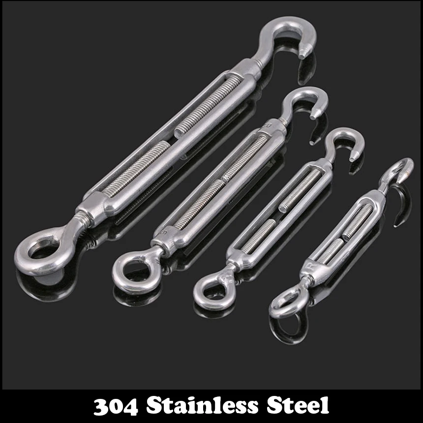 Penta Angel M4/M5/M6 Stainless Steel 304 Double Eye Turnbuckle Wire Rope Tensionm6 5pcs~p115214307