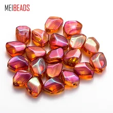 MEIBEADS, 20 шт./лот, 12*16 мм, цветные хрустальные бусины неправильной формы, для аксессуаров, браслетов, сделай сам, для изготовления ювелирных изделий EY6072