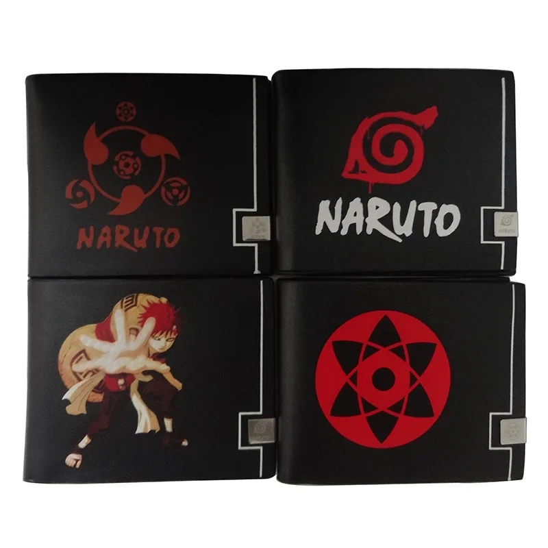 

IVYYE 1PCS Black Naruto Fashion Anime PU Wallet Soft Money Bag Wallets Zipper Coins Pocket Casual Purses Card Unisex New