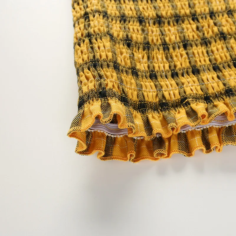 yellow crop top