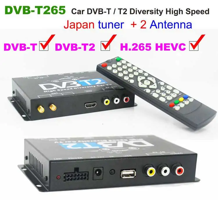 HD ТВ автомобильный DVB-T265 Германия DVB-T2 H.265 HEVC мульти PLP цифровой ТВ приемник автомобильный D ТВ коробка с двумя антенна тюнера Freene