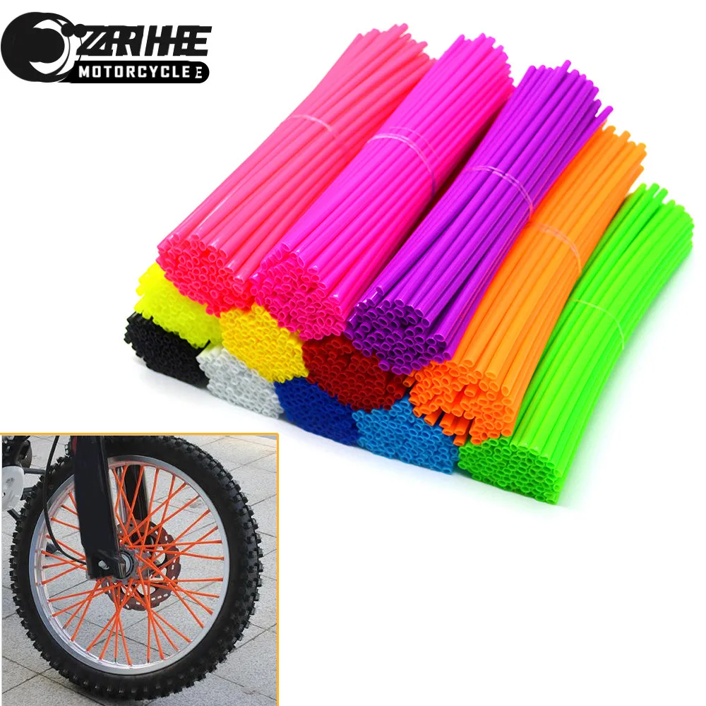 

Motocross SPOKE SKINS Wheel RIM SPOKE SHROUDS COVERS motorcycle tires car styling mirror motorcy for yamaha mt-07 bmw