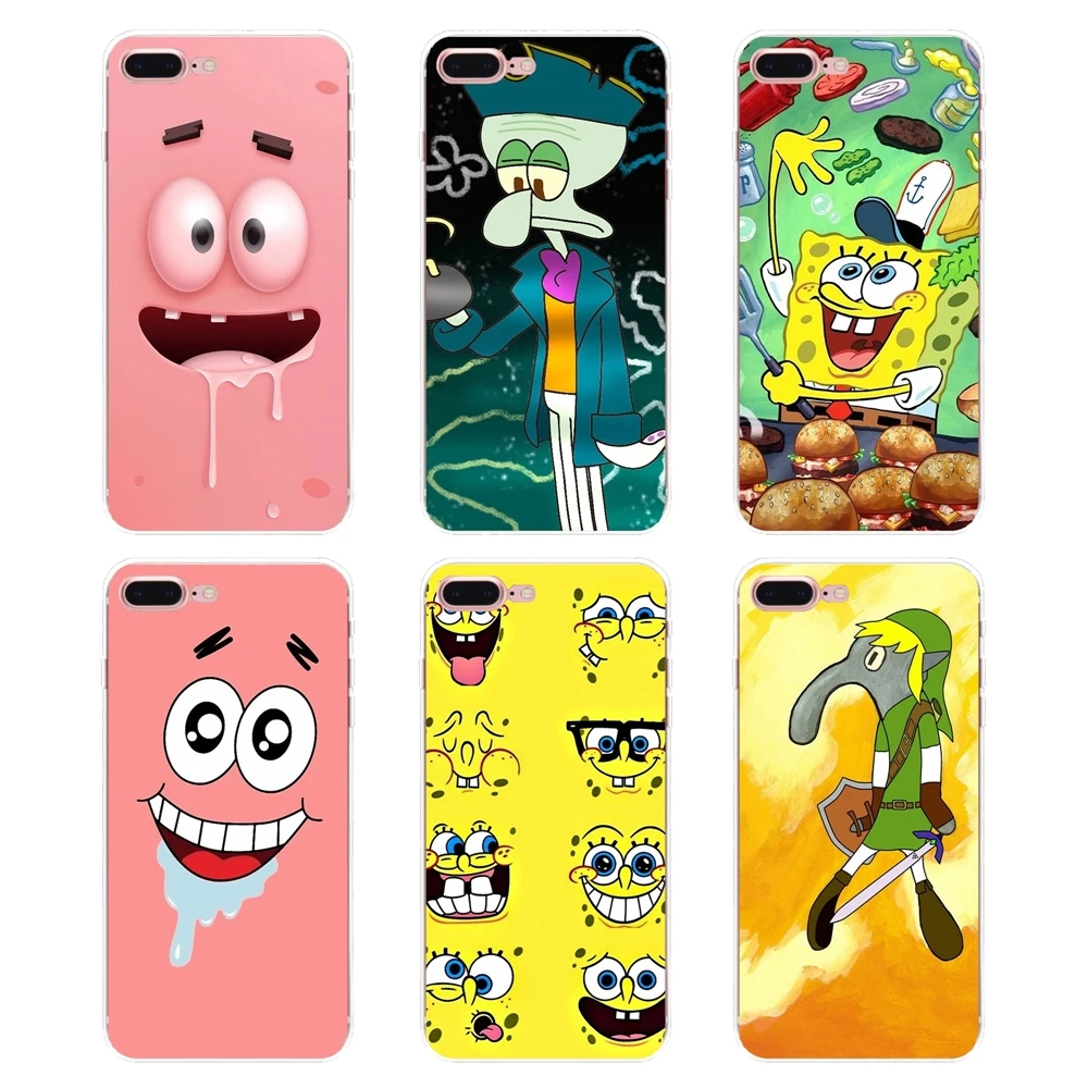 Patrick squidward Spongebob Stars Soft Silicone Case For Huawei Honor 5A LYO-L21 Y6 II Compact Y5 2 Y5II Mate 10 Lite Nova 2i 9i |