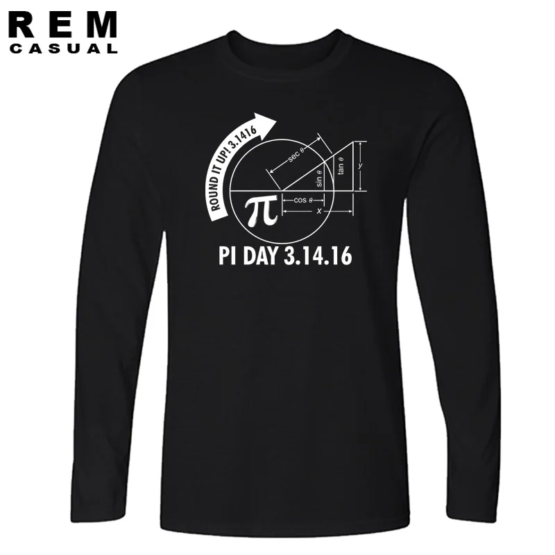 

Big Bang Theory Fashion Round It Up Math Graph STEM Long sleeve T-Shirt casual streetwear funny men O-neck T Shirt tops tees