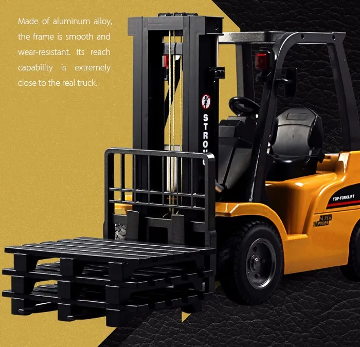 HuiNa Toys RC Car Forklift Truck 8 Channel 2.4G 110 RC Excavator C (1 (9)