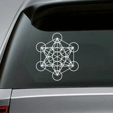 Metatron's Cube Священная Геометрическая Наклейка Декор окна автомобиля, Metatron ноутбук Виниловая наклейка для Apple MacBook Air/Pro украшения