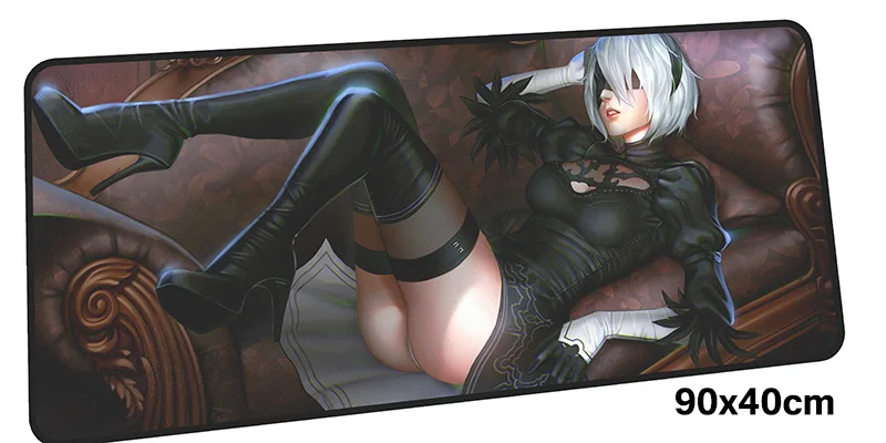 Nier automata коврик для мыши computador gamer mause коврик 900x400X2 мм Большой крутой Коврик Для Мыши Эргономичный гаджет офисный стол коврики - Цвет: Size 900x400X2MM