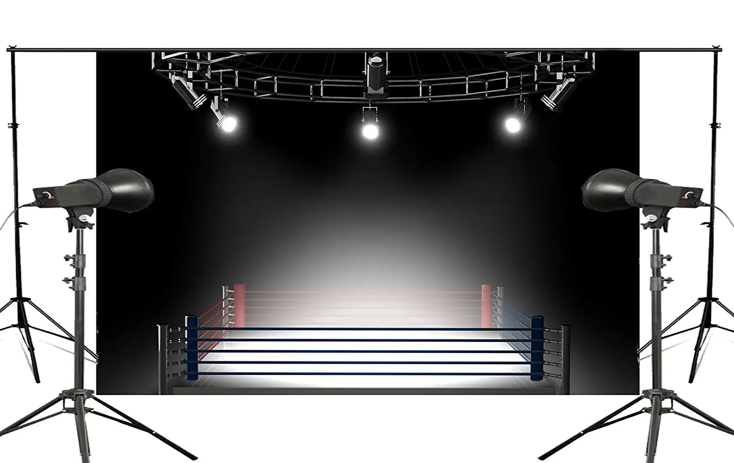 

Exquisite Dark Environment Flashing Light Shot Under Boxing Match Scene Scene Studio Photography Background 150x220cm