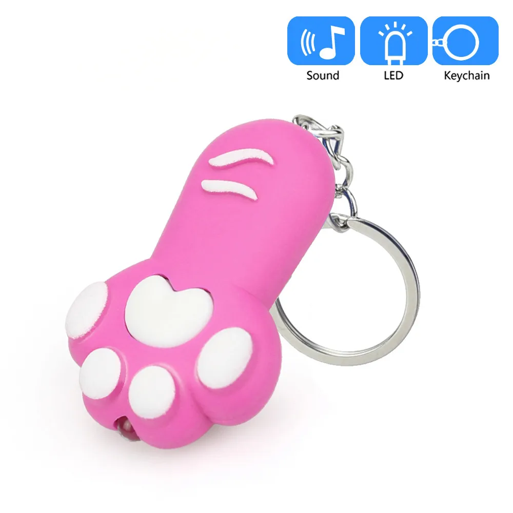

High Quality Cute Cartoon Little Feet Keychain With LED Light And Sound Keyfob Kids Toy Gift funny Kids Toys Gift Z0306
