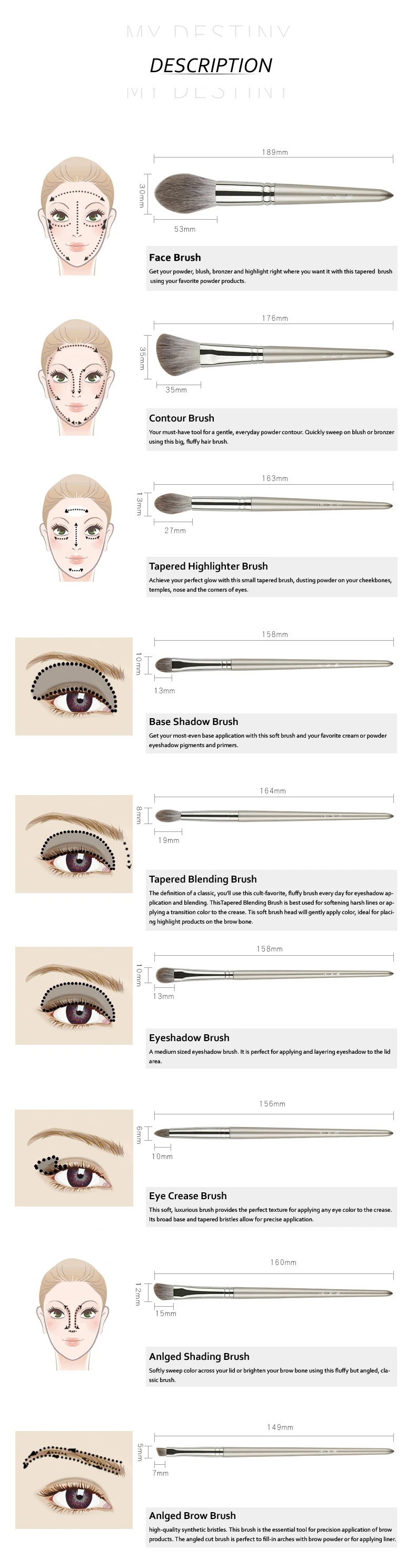 My Destiny EXQUISITE WOMEN Brush Set _ 20