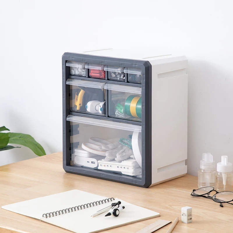 Plastic Desktop Pen Pencil Storage Box Lego Multi-layer Cabinet Rack Brush Makeup Cosmetic Skin Care Drawer Articles Organizer