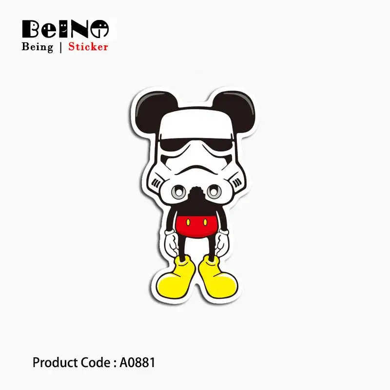 

Mickey Mouse Star Wars Mask Sticker Anime Waterproof Suitcase Laptop Guitar Luggage Skateboard Toy Lovely A0881 Stickers QY30