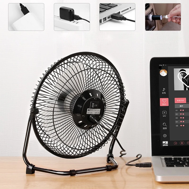 Mini USB Ventilador de mesa ventiladores personales enfriador de aire portátil Ventilador portátil Oficina de escritorio Ventilador USB uso de estudiante