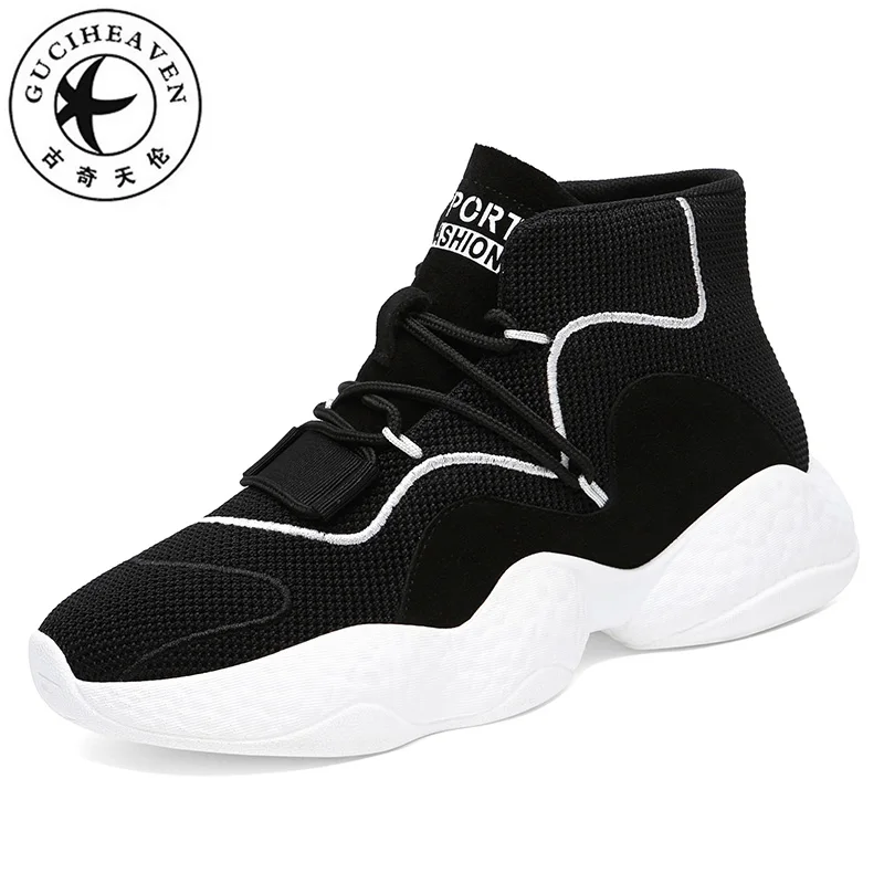 

Guciheaven Falt Platform for Women Sneaker Casual Shoes Thick High Sole Patchwork Air Mesh Cloth Girls Students Walking Shoes