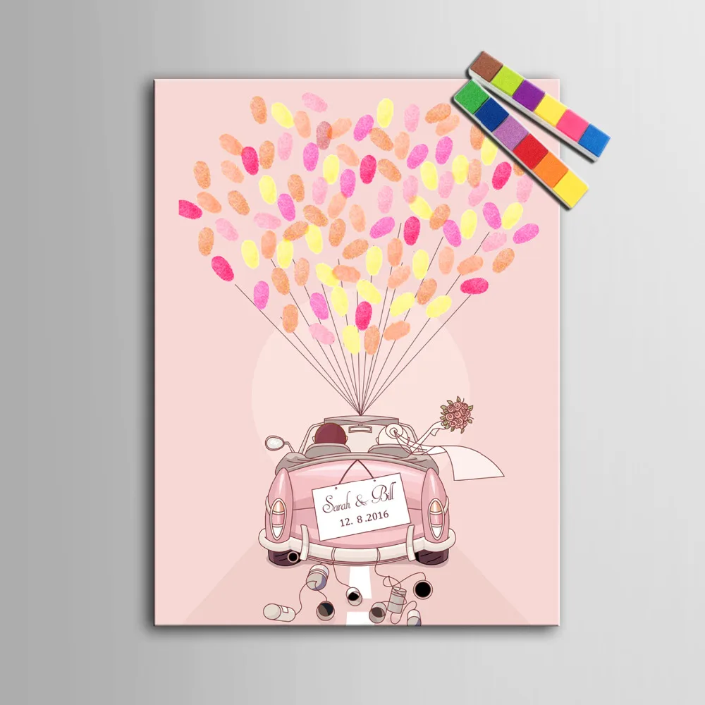 Tree Signature Canvas Painting Wedding Car Wedding Gift wedding ...