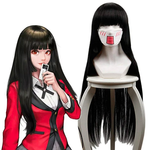 Аниме Kakegurui компульсивный игрок Косплей парики Ririka Momobami Руна Yomozuki Mary Saotome Yumeko Jabami косплей синтетические парики - Цвет: Yumeko Jabami