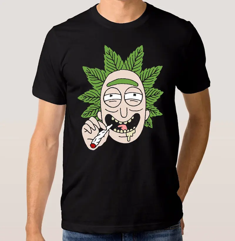 Футболка Rick Sanchez Smoking Weed, футболка, все размеры, Мужская Дизайнерская одежда с круглым вырезом в стиле хип-хоп, топы, футболки - Цвет: man