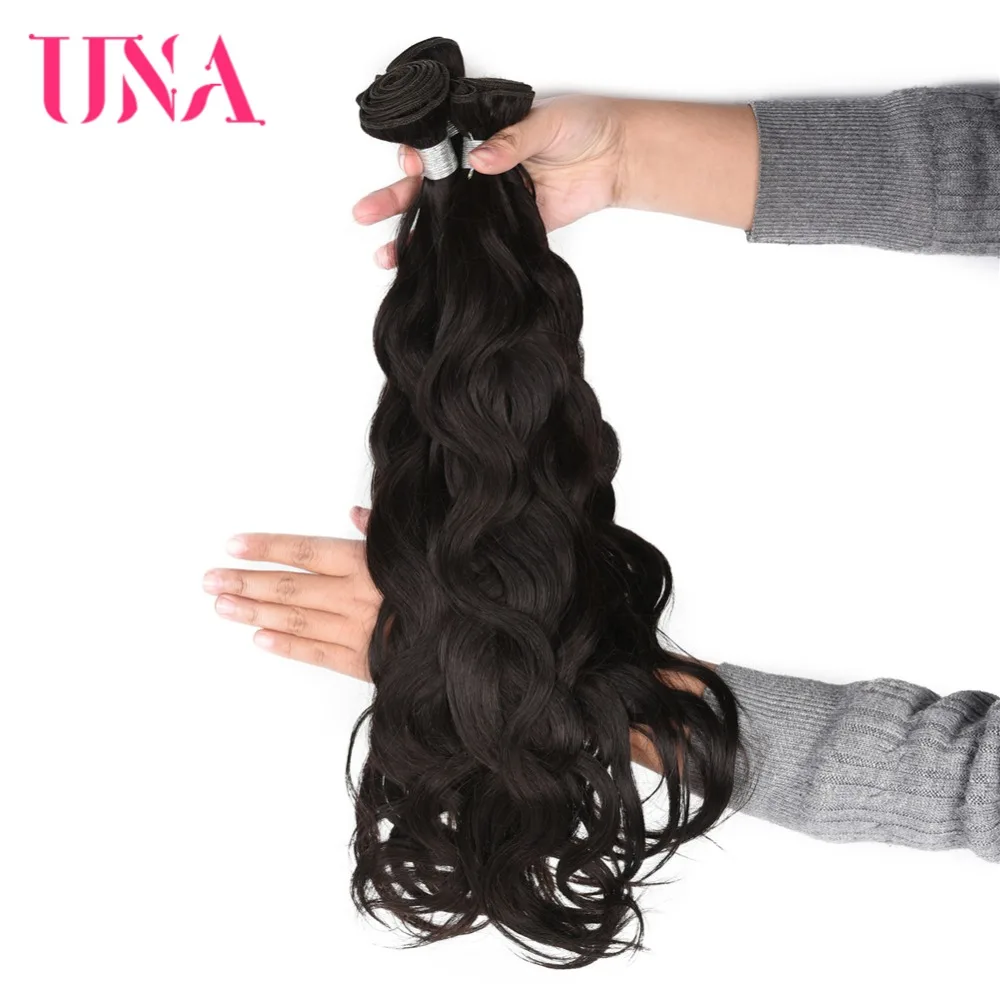 UNA paquetes de cabello indio 1 pieza paquete Natural del pelo indio de la onda Natural Remy del pelo humano de la trama del pelo de la armadura paquetes de 8 -26 pulgadas