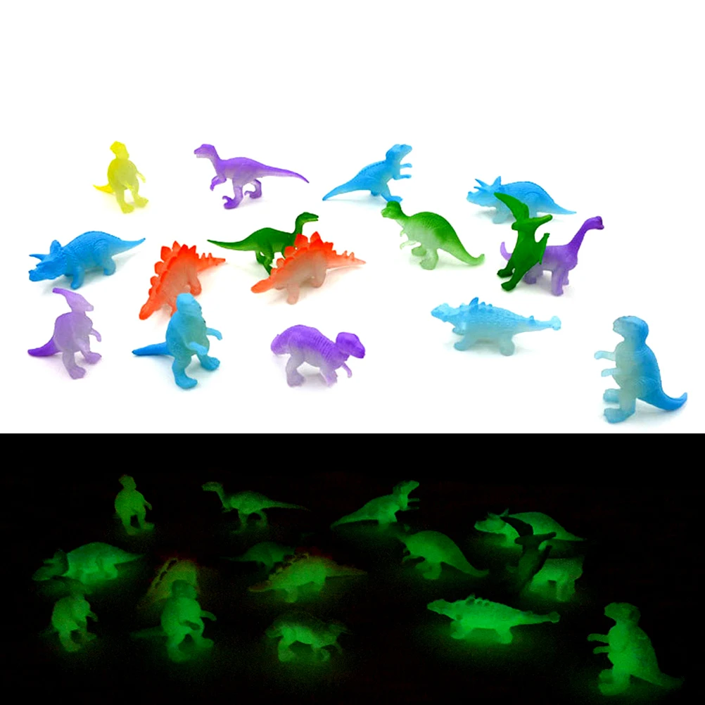 Super funny 10pcs Kids Glow In The Dark Dinosaurs Action Figures Toys Mini luminous Jurassic Noctilucent Dinosaur Toys
