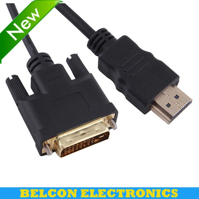 High speed HDMI to DVI cable 24+1 pin adapter Gold plated Male to male Cable For 1080P HD HDTV HD PC XBOX 1m 1.8m 2m 3m 5m