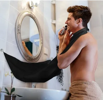 

120x77cm Man Bathroom Apron Beard Apron Hair Shave Apron for Man Men's Facial Bear Barbe Waterproof Polyester Household Cleaning