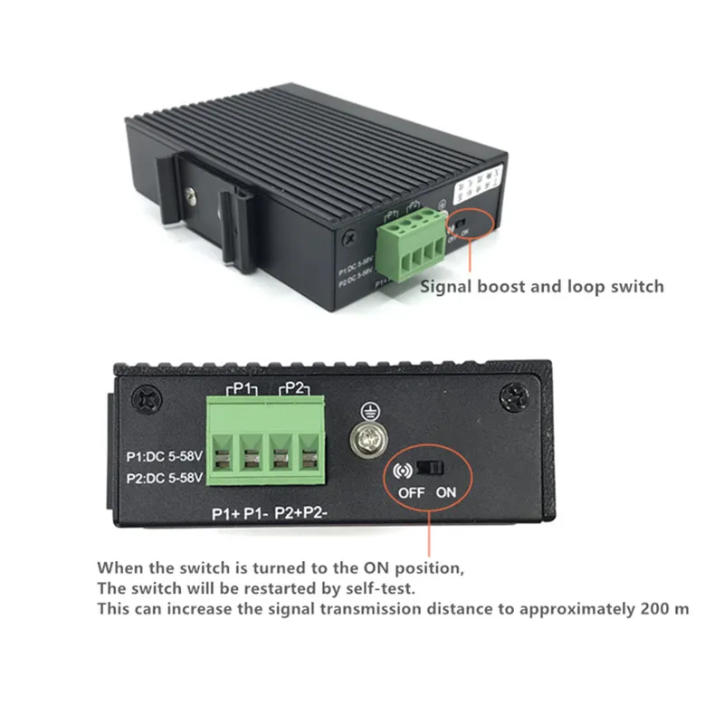 Промышленный Переключатель 10/100 Мбит/с 5 порт ethernet промышленные switch5V-58V 5 плата с портами ethernet сетевой коммутатор