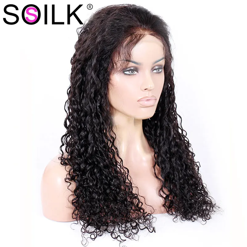So Silk кудрявые человеческие волосы парики бразильские 4 5 &quotкружева спереди 100% Remy