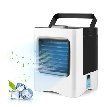 

USB Air Cooler Mini Portable Air Conditioner Fan Noiseless Evaporative Air Humidifier for Room Office Desktop Nightstand