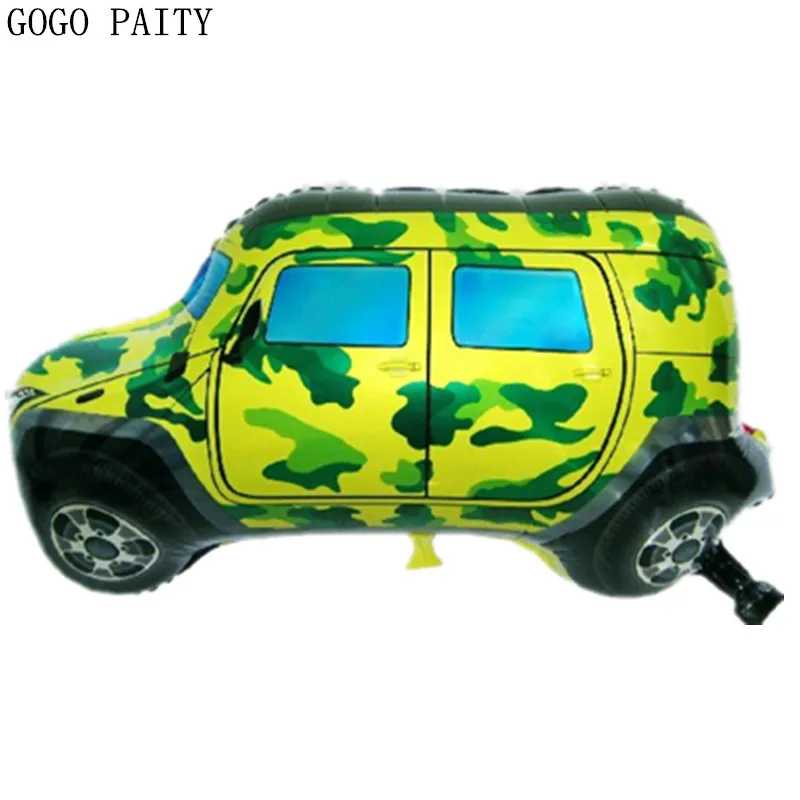 

GOGO PAITY Free Shipping Jeep Aluminum Balloon High Quality Children Inflatable Toys Decorative Wholesale
