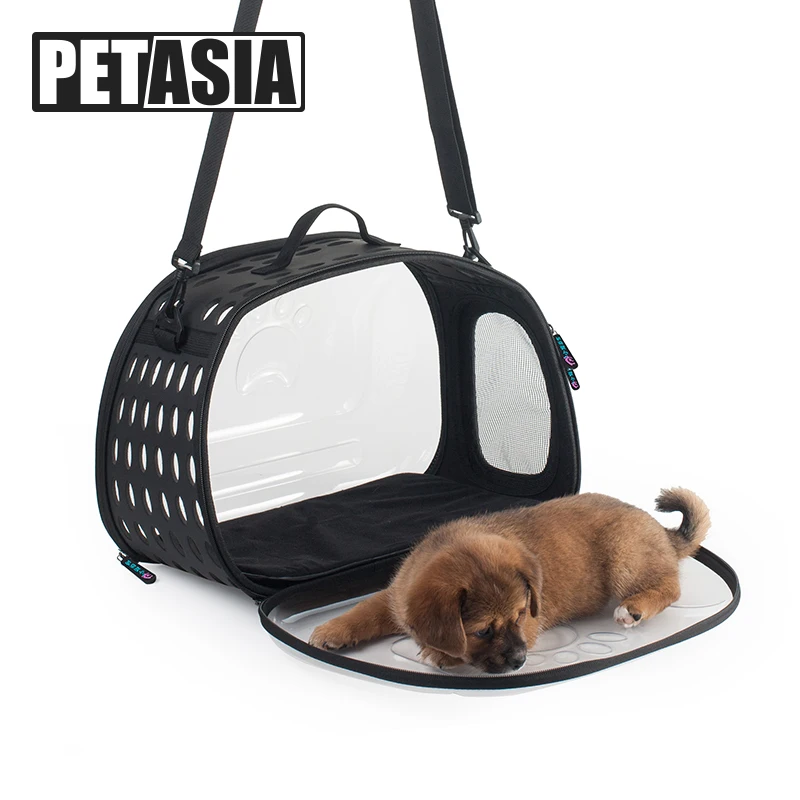 

PETASIA Pet Soft-Sided Carriers Portable Transparent Travel Bags Dog Cat Outdoor Windproof Puppy Carrying Breathable Backpack