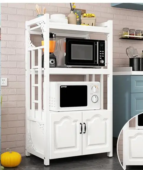 Kitchen racks floor space space home multi-layer microwave oven racks multi-function storage oven storage cabinet