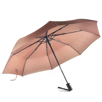 

Fashion Fully Automatic Three Folding Umbrella Paraguas Windproof Craft 190T Rainy Foldable Pockets Umbrellas Fit Adults Kids